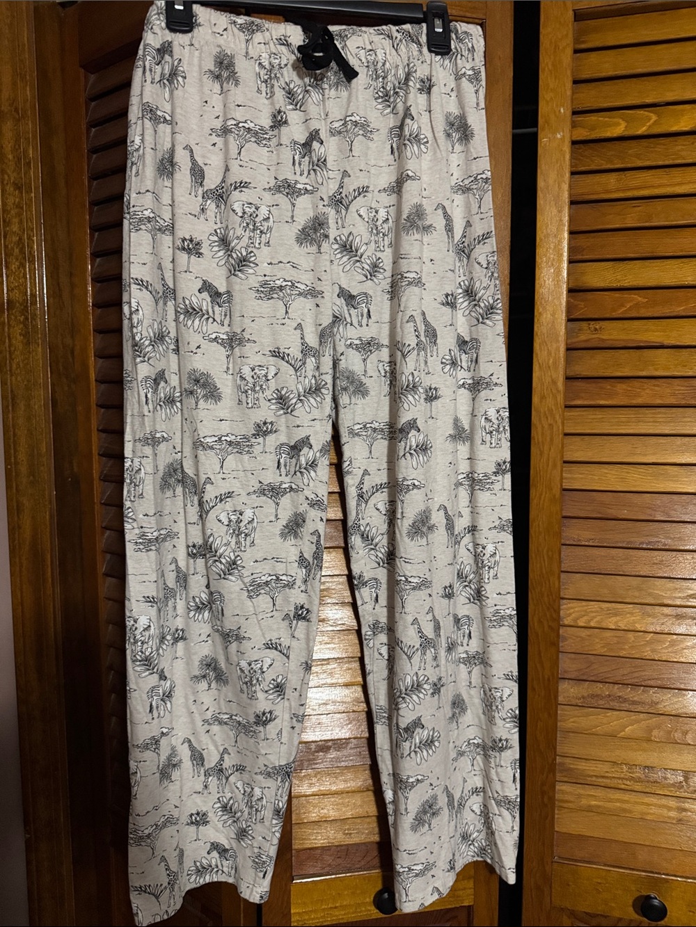 Primark Cream and Black Safari Print Pajama Pants